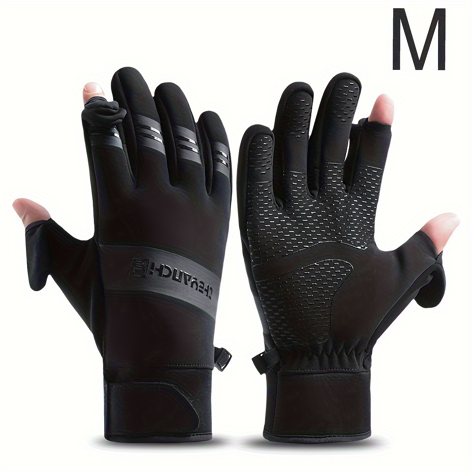 LOOGDEEL Winter Fishing Gloves Men Non-slip Windproof Touch Screen