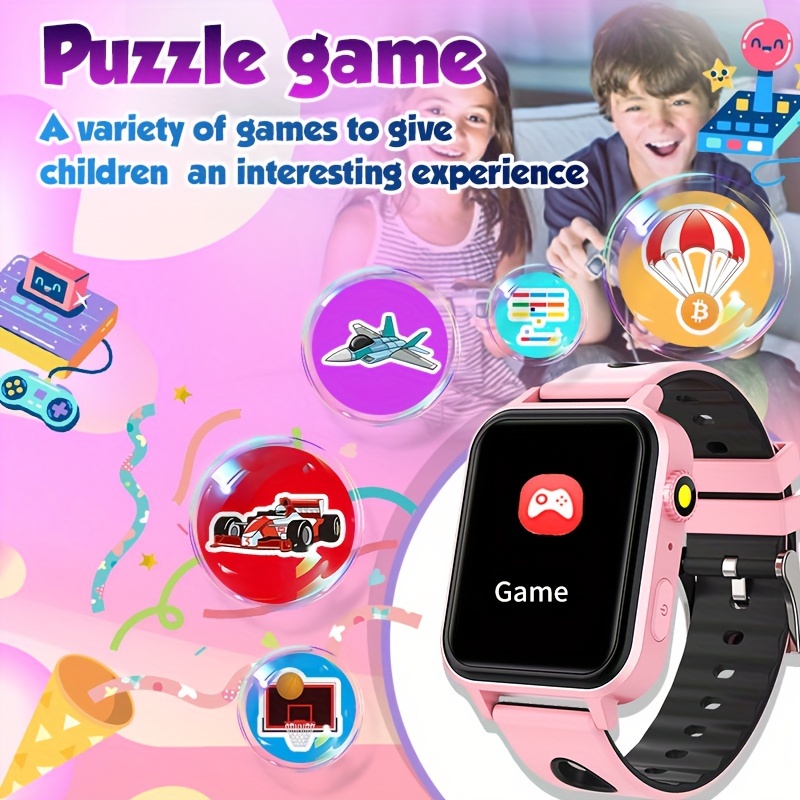 Comprar Reloj inteligente impermeable para niños, niñas de 3 a 12 años, con  juegos, cámara de vídeo, reproductor de música, llamada