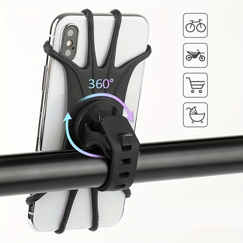 

Bicycle Motorcycle Mobile Phone Holders Adjustable 360 Rotation Silicone Bike Phone Holder Phone Accessories Phone Holder Bike