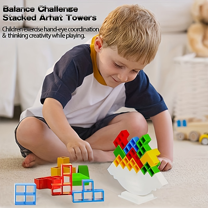 64PCS Tetra Tower Game Stacking Blocks Balance Puzzle Assembly