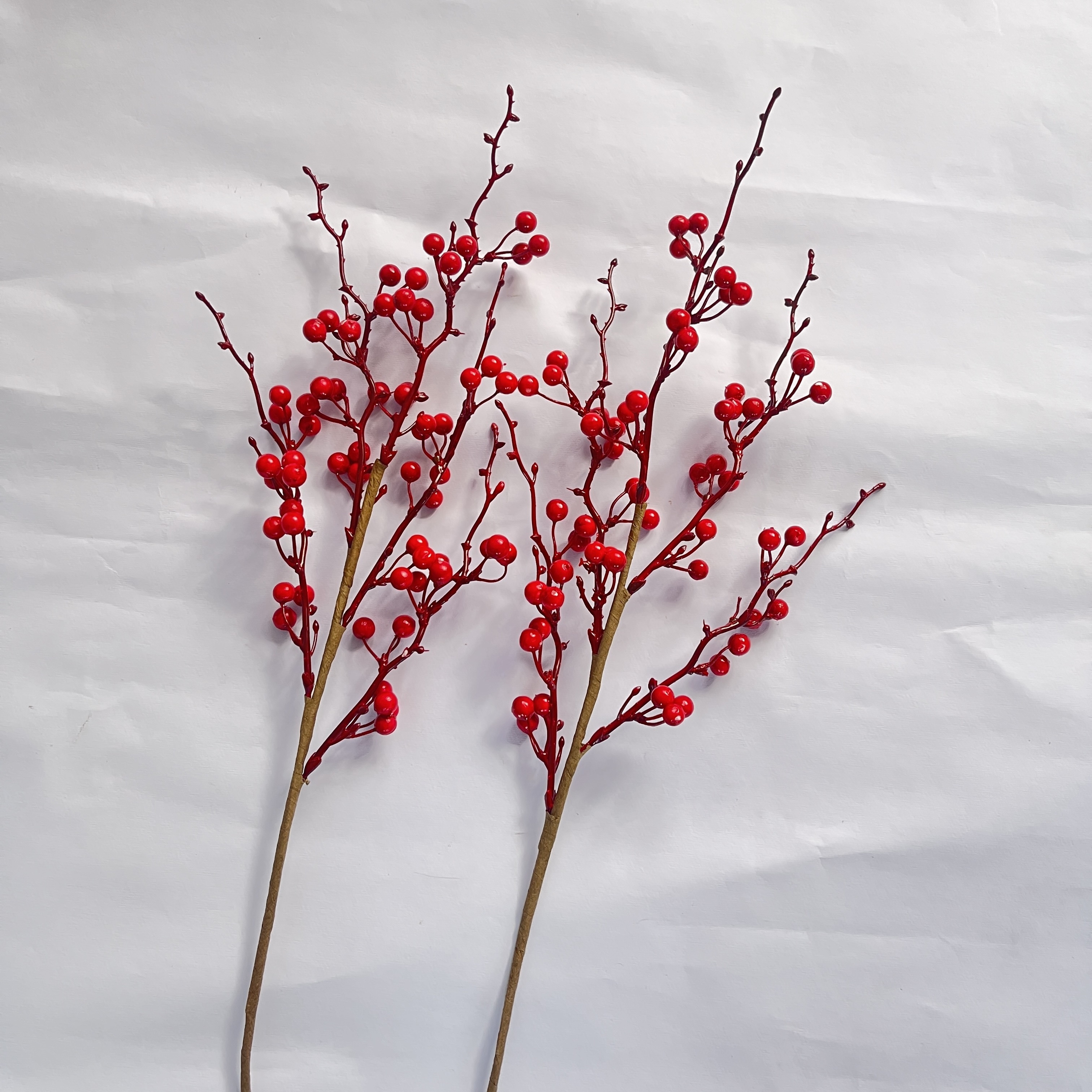 Christmas Artificial Red Berry Picks Artificial Holly Berry - Temu