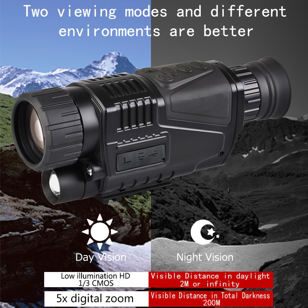 Monocular 5x40 Telescopio Digital infrarrojo de visión Nocturna