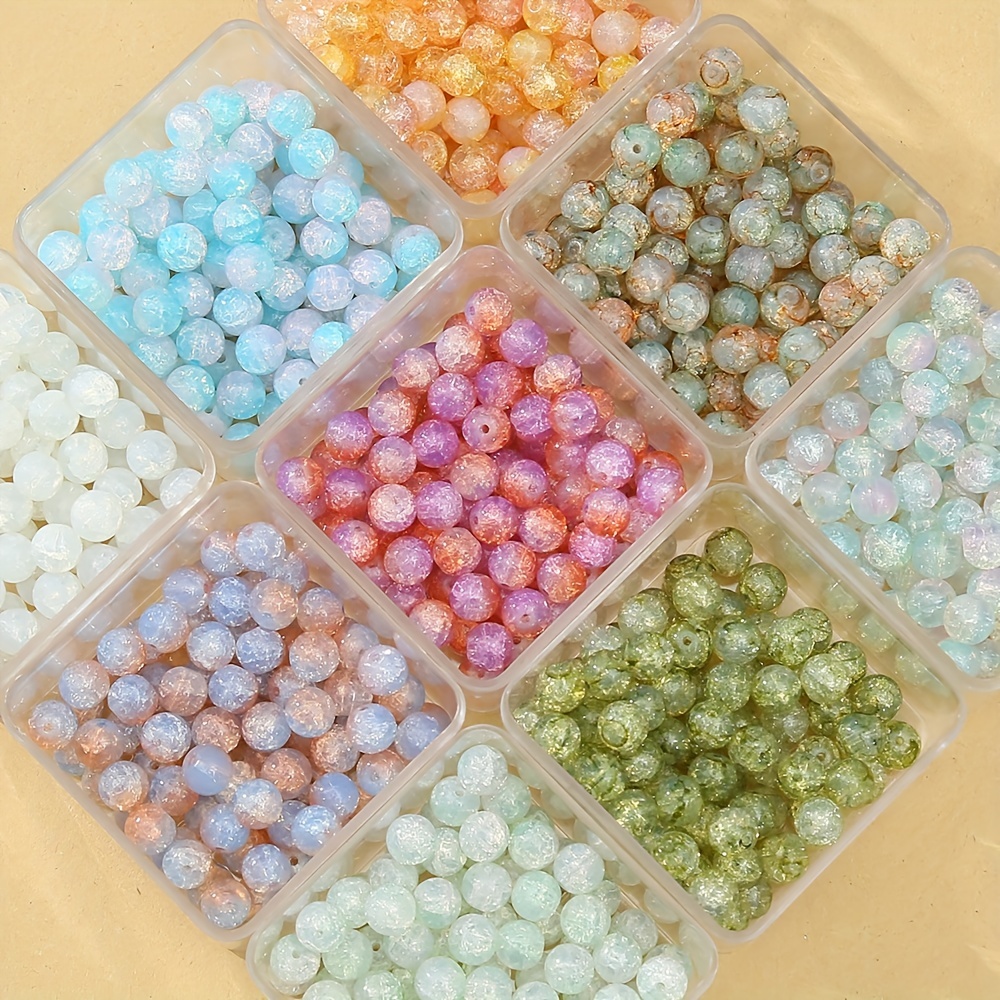 Glazed Glass Protein Chalcedony Beads For Jewelry Making Diy - Temu