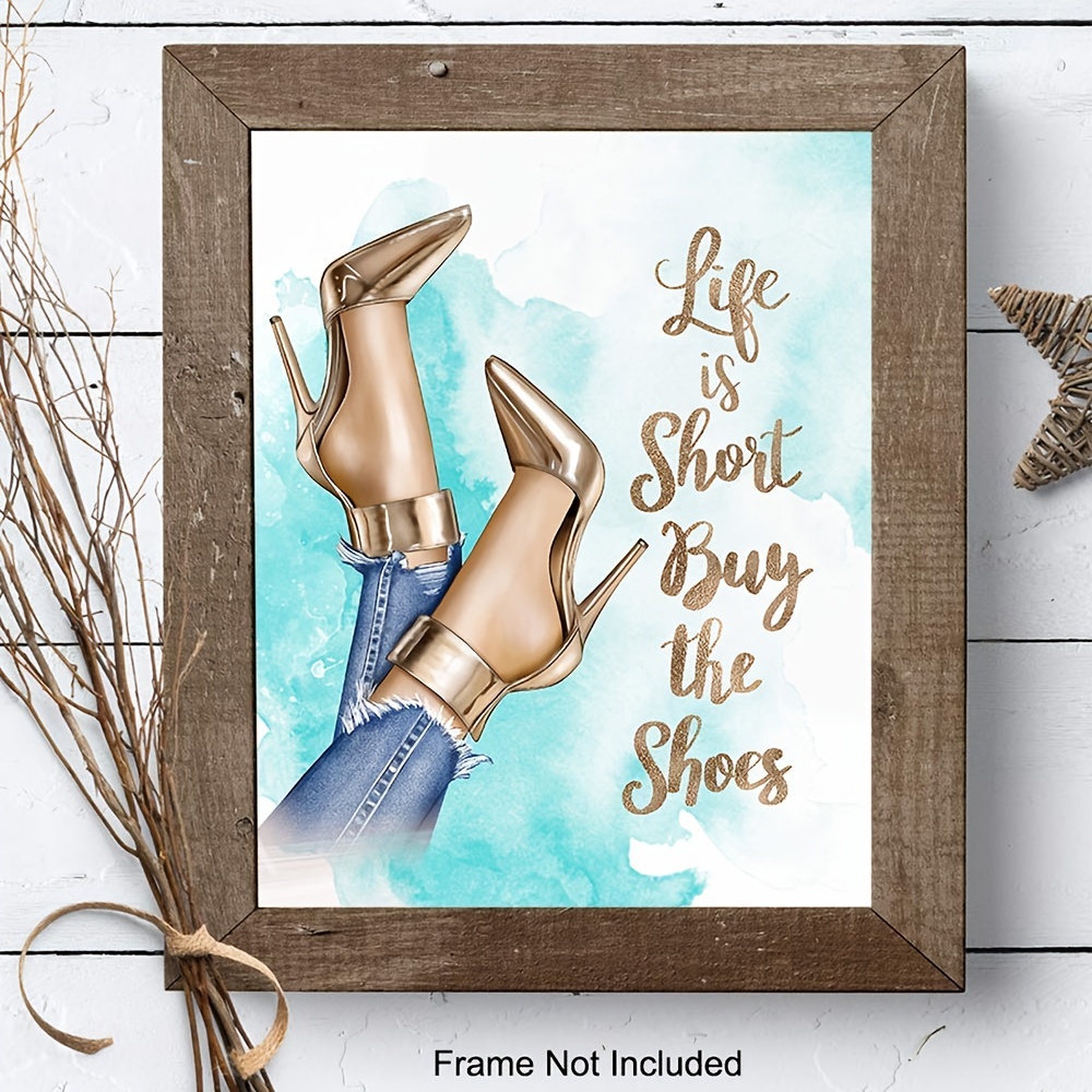  Designer Shoes Wall Art - Fashion Design Poster print - Books  of Glam Wall Decor - Glamour Home Decor - Luxury Gifts for Women - Girls  Bedroom, Living room decoration : Handmade Products