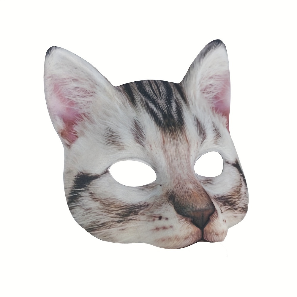 Vivid Cute Sexy American Shorthair Cat Mask Pu Leather Half - Temu ...