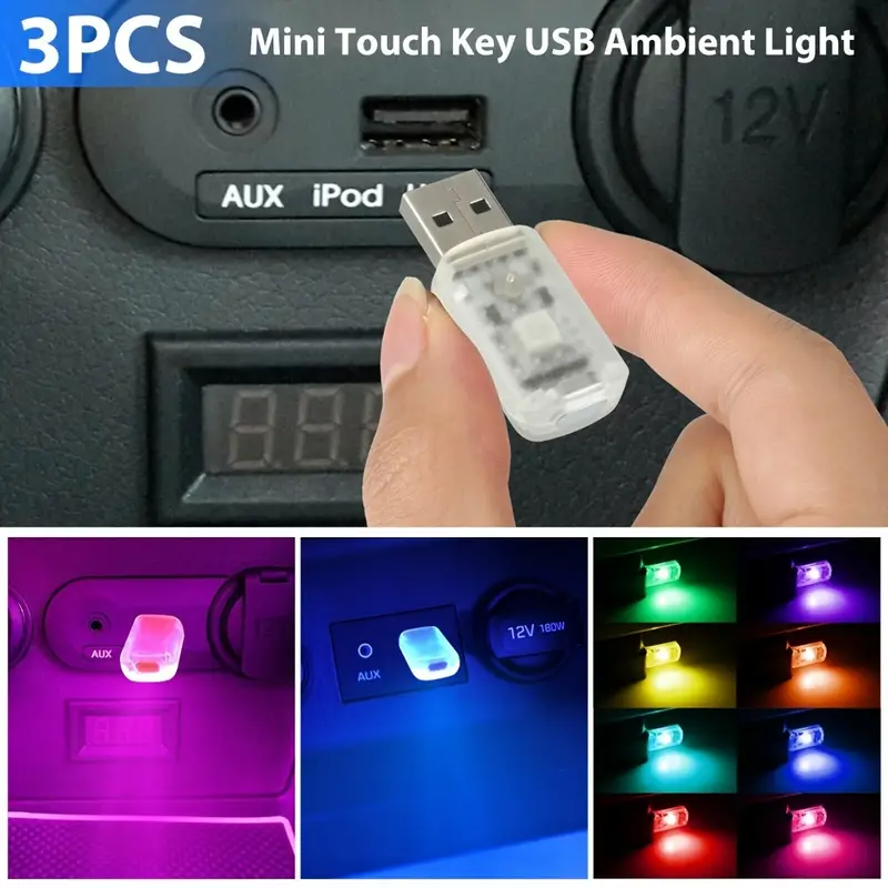 Usb Led Mini Rgb Car Interior Light Neon Atmosphere Ambient Lamp