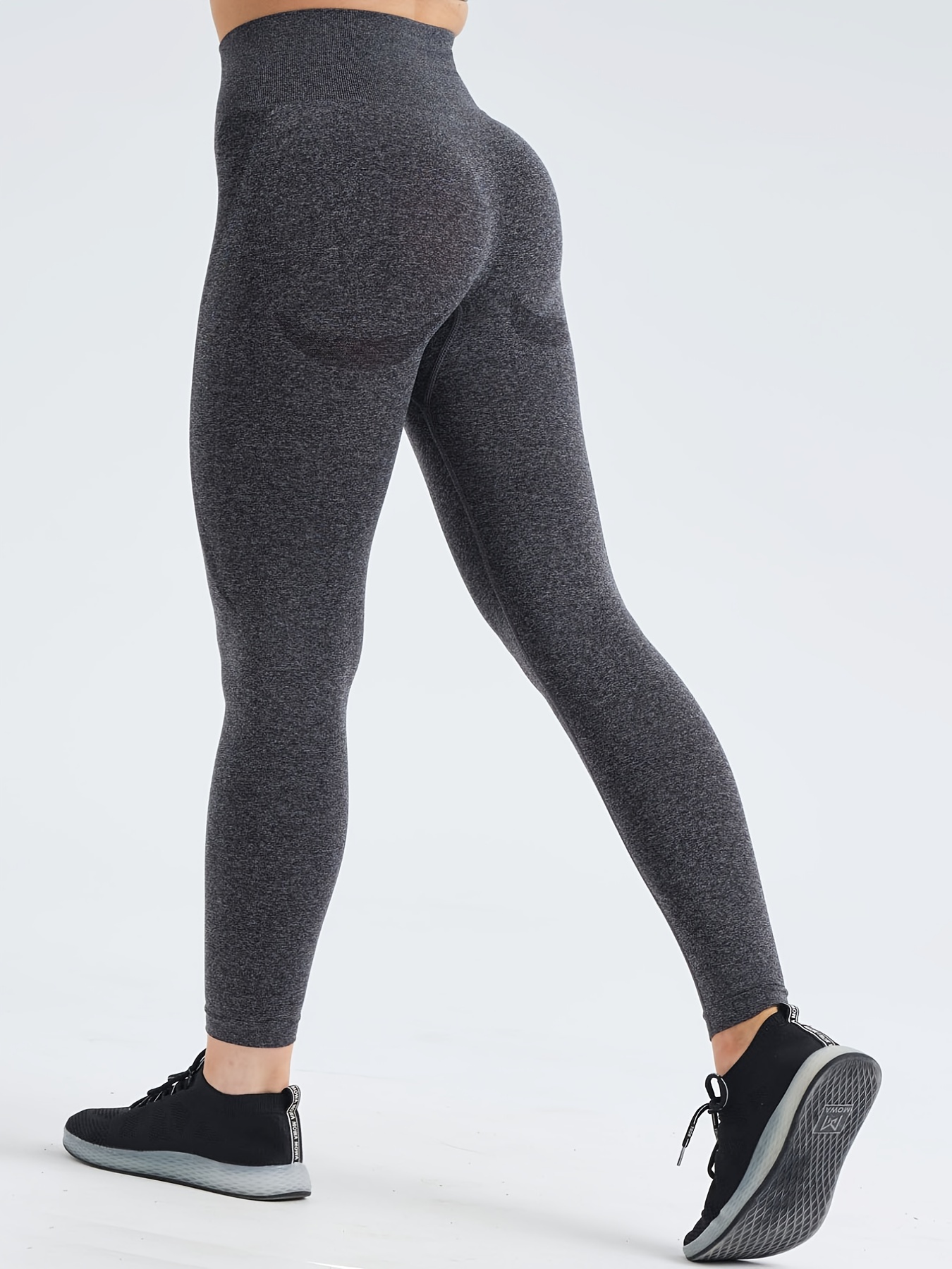 NVGTN - Black Speckled Curve Seamless Leggings on Designer Wardrobe