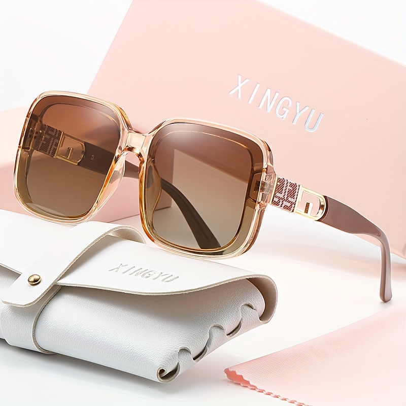 

Les lunettes de soleil carrées de luxe XINGYU pour femmes, polarisées avec un dégradé de mode, sont idéales pour conduire à la plage. Le cadeau parfait pour la fête des mères.