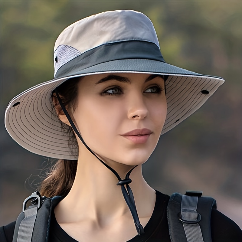 Summer Boonie Hat Breathable Bucket Hat Wide Brim Hiking - Temu United  Kingdom