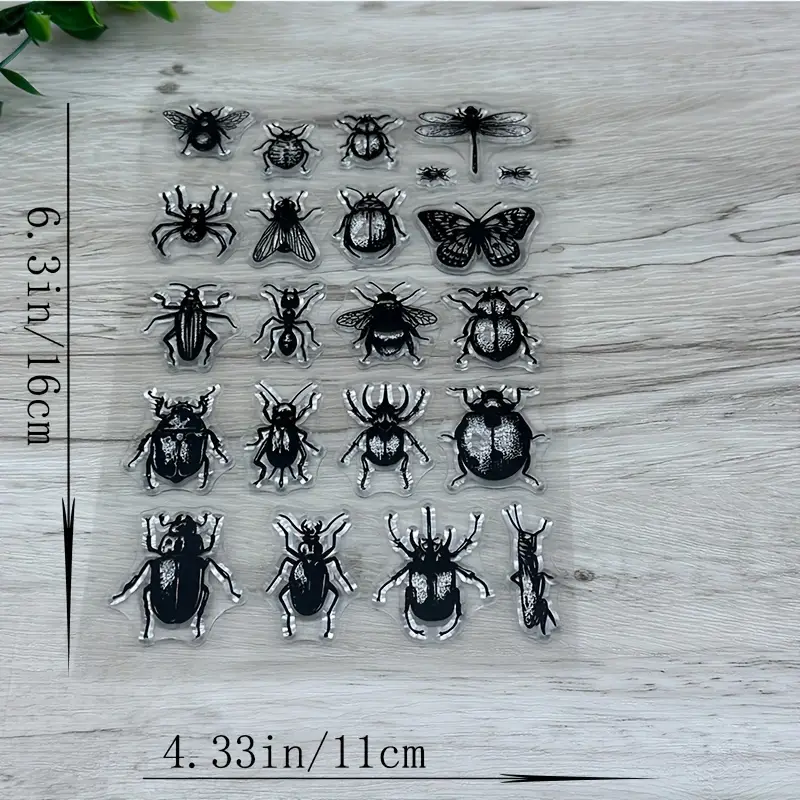 Transparent Rubber Seal Stamps Clear Silicone Stamps For Cards Making Diy  Scrapbooking Photo Journal Album Decoration Spider Insect T - Temu