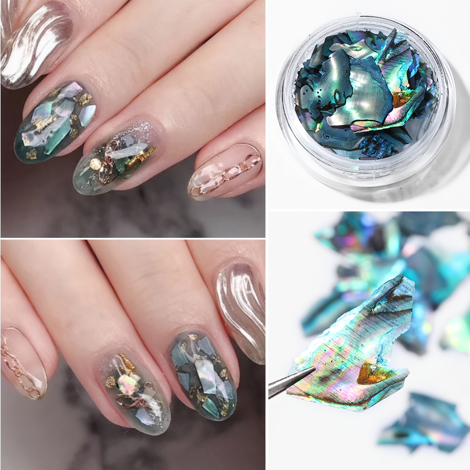 irregular shell nail art decorations marble