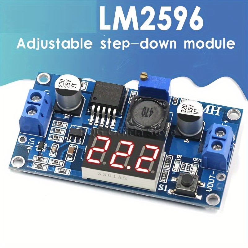 

3a Dc-dc Lm2596 Converter High Efficiency Voltage Regulator With Led Display & Adjustable Output 4-40v To 1.5-35v