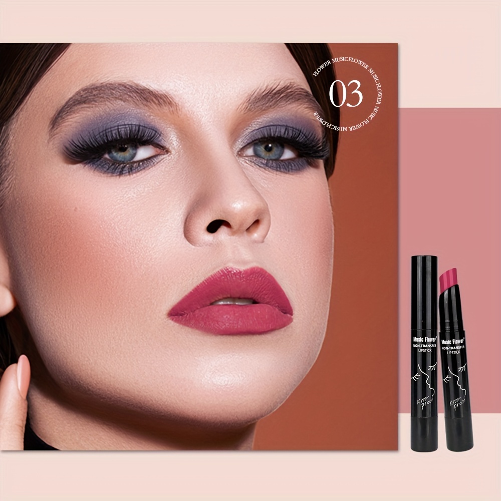 Vegan Matte Lipstick Long Lasting Waterproof Velvet Texture 12 Red Series