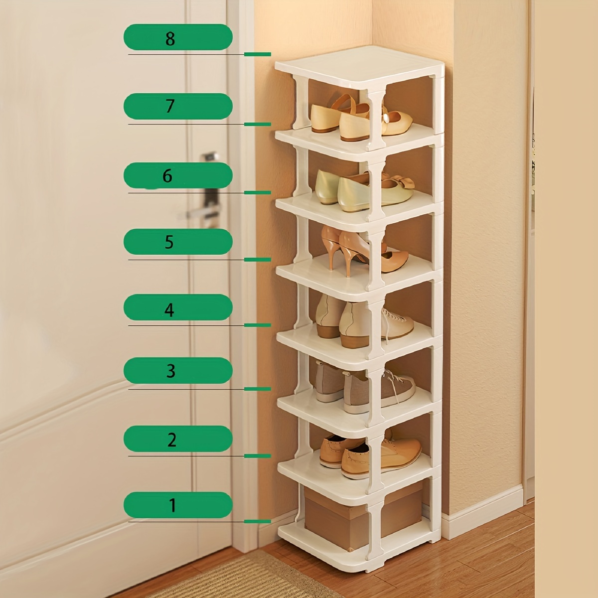 5 Shelf Shoe Rack Organizer Storage Shoe Rack Space Saver For Bedroom NEW