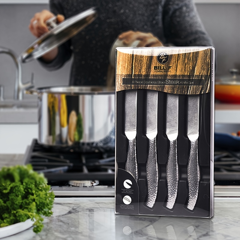 Serrated Steak Knives, Premium Stainless Steel Steak Knife Set