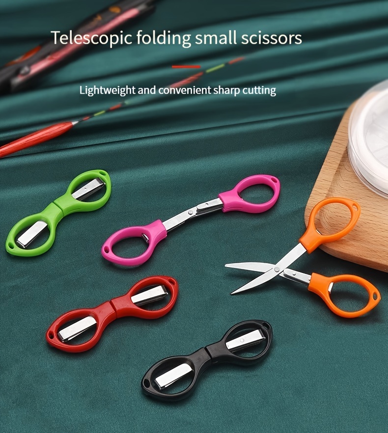 Folding Fishing Scissors Stainless Steel Fold Away Line Cutter