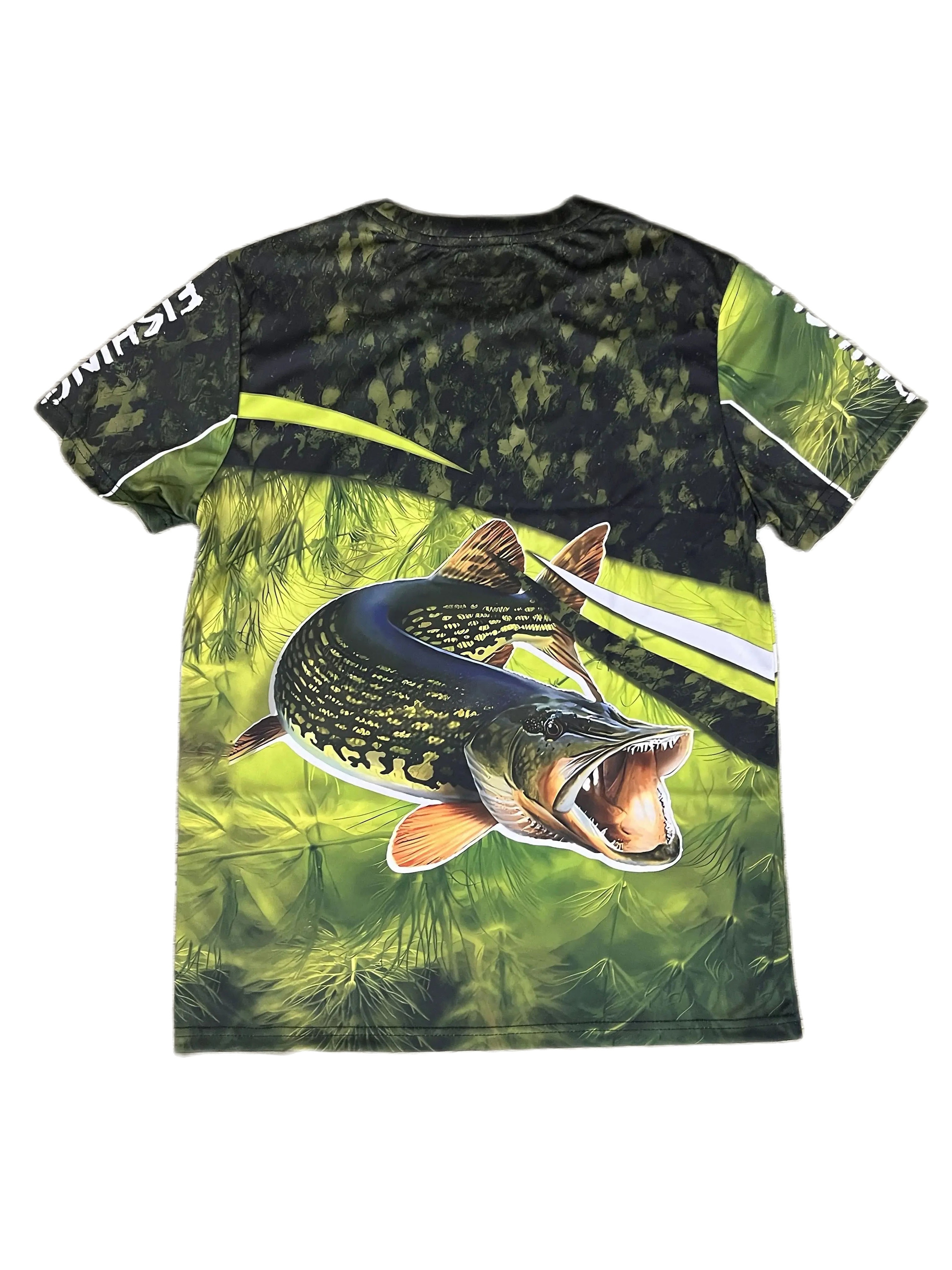 Fish and Forest T-Shirt - Men's Fishing T-Shirts - Fish and Forest Screen  Printed T Shirt - Grey Blended Fabric T-Shirt