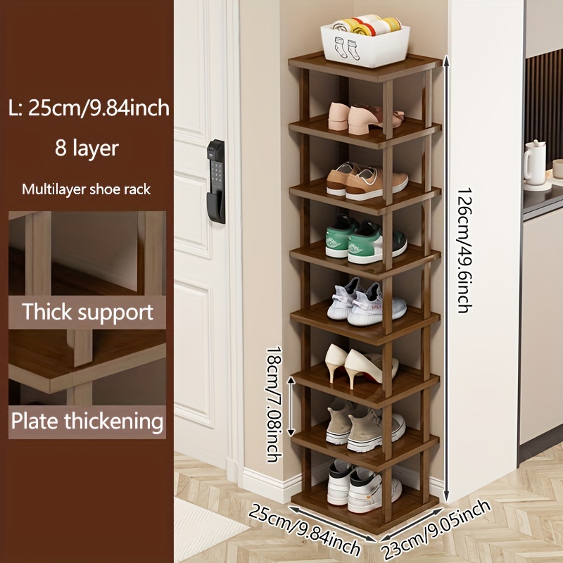 4-Tier Bamboo Shoe Rack for Closet Free Standing Wood Shoe Shelf for Entryway  Small Space Stackable 11 D x 27 W x 28 H