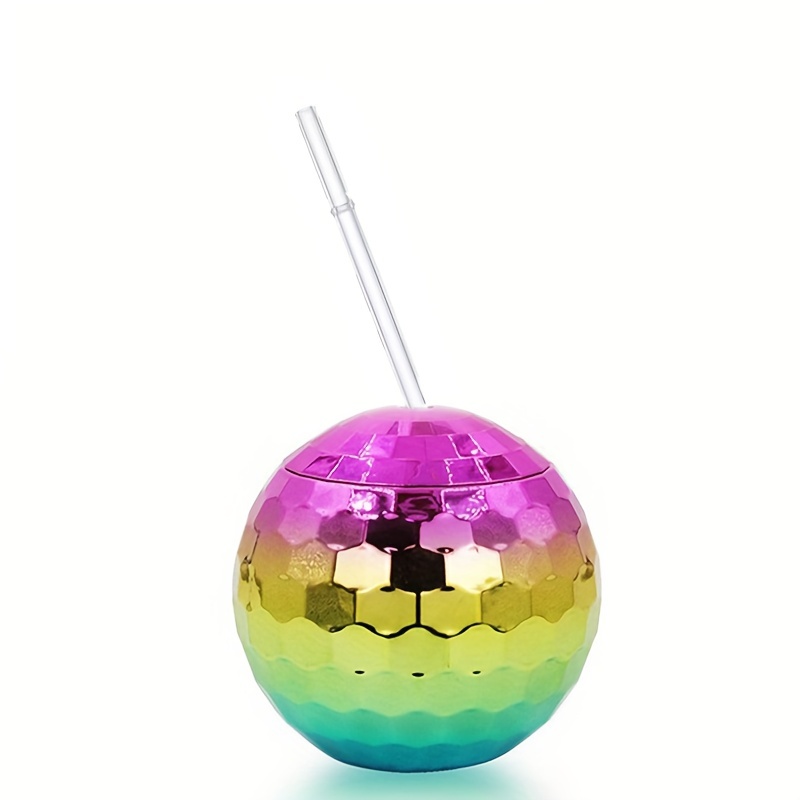 Towjaw 2Pcs Disco Ball Cups (20oz) - Rainbow disco ball drink cups, disco  ball cups with straws and …See more Towjaw 2Pcs Disco Ball Cups (20oz) 