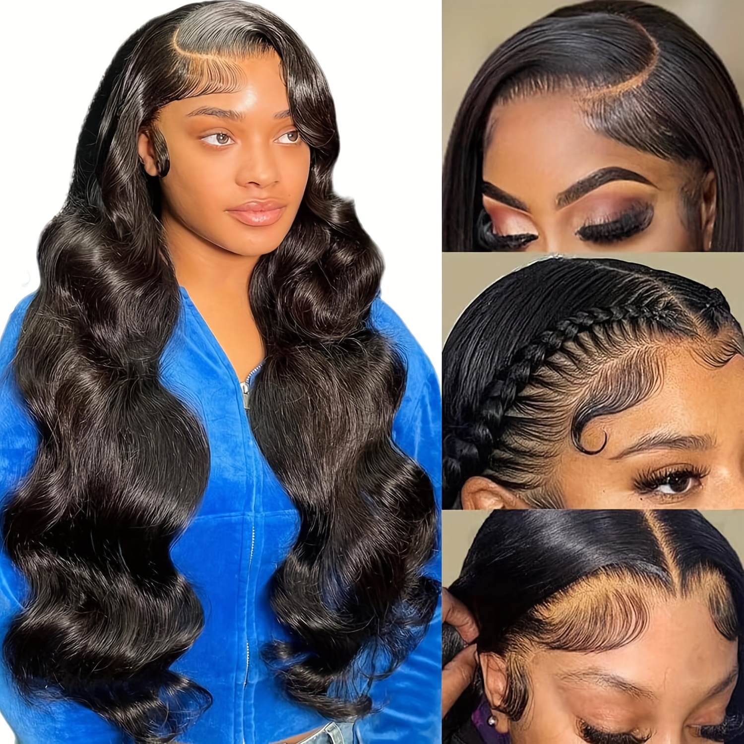 180% Density Body Wave Lace Front Wigs Human Hair Pre cut - Temu