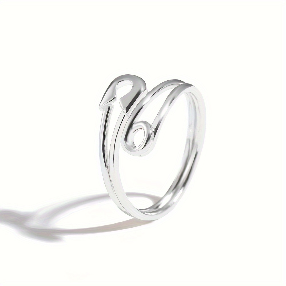Stainless Steel Adjustable Pin-shaped Ring for Daily Outfits