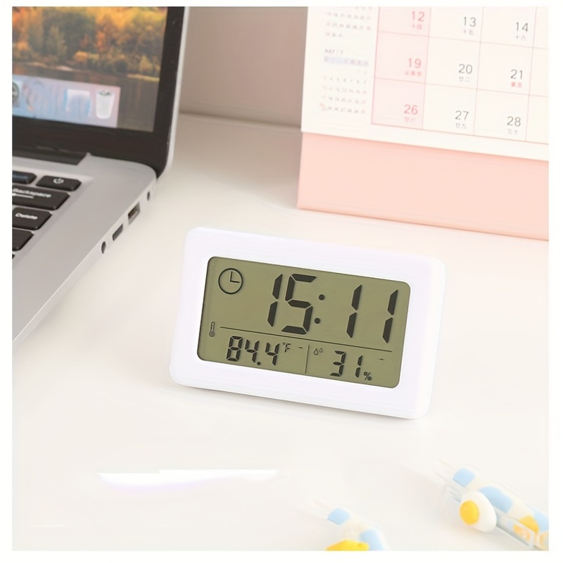 Mini Simple Clock Digital Alarm Clock Thermometer - Temu