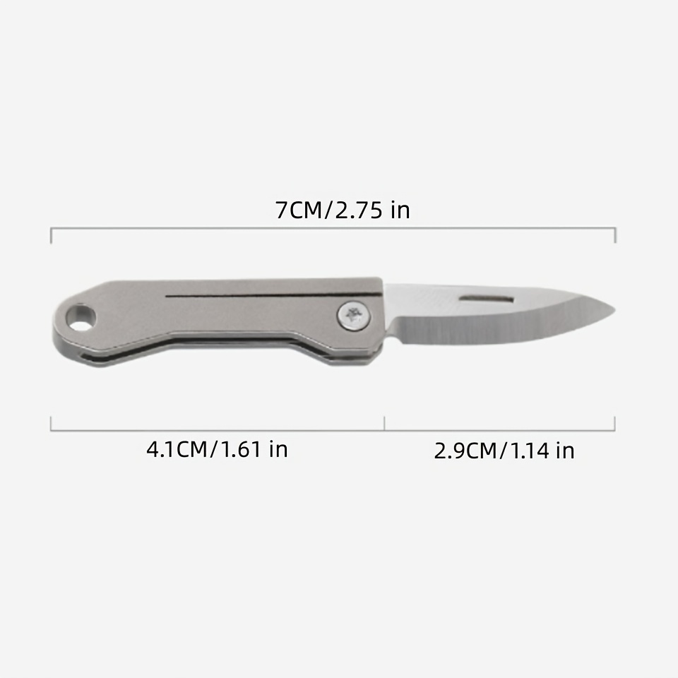 JPCRMOV Mini Couteau Pliant, Mini Cutter Couteau de Poche Manche en TC4  Alliage de Titane, Couteau de Survie lightweight, Kiridashi Style :  : Sports et Loisirs