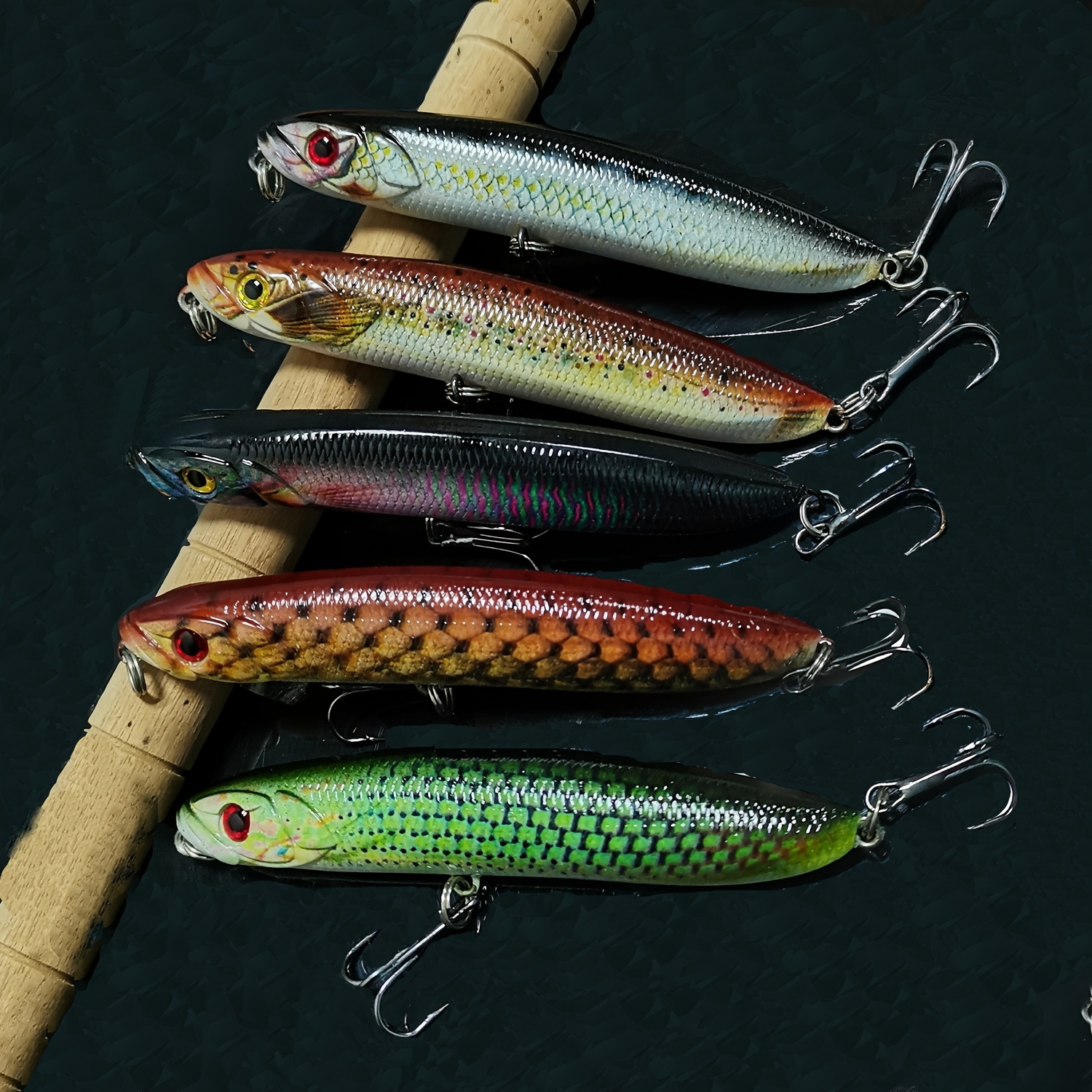 Slow Sinking Pencil Lure or Pencil Popper Bait Pencil Bait Hard Bait  Fishing Plug for Salmon Redfish Trout Bass Walleye 39 : : Sports &  Outdoors
