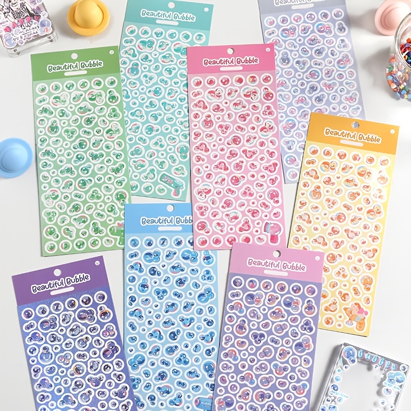Scrapbook Stickers Colorful Bubble Stickers - Temu