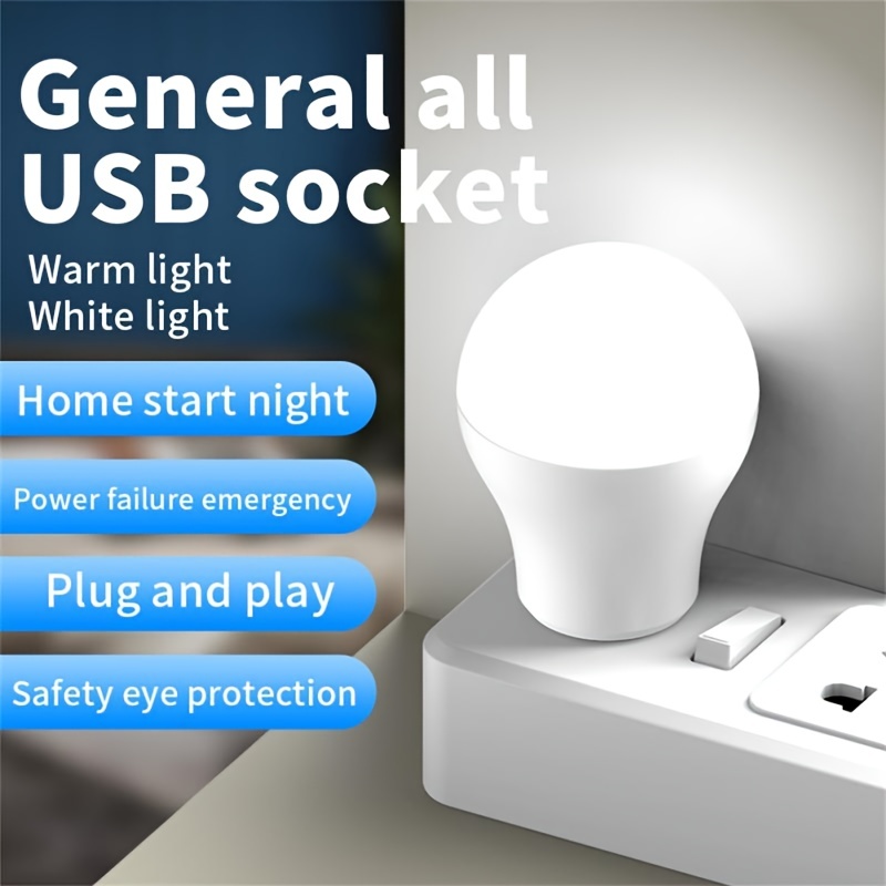 1pc Mini USB Light LED Lamp Computer Reading Lamp Bedside Lamp Eye  Protection Reading Light Power Bank Rechargeable Night Light New