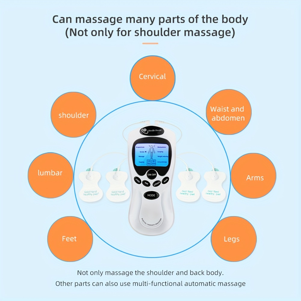 Electric Tens Muscle Stimulator, Mini Ems Tens Massager, Physical Equipment,  Portable Dual Channel 8 Modes 15 Levels Of Intensity Tens Machine Household  Men And Women - Temu
