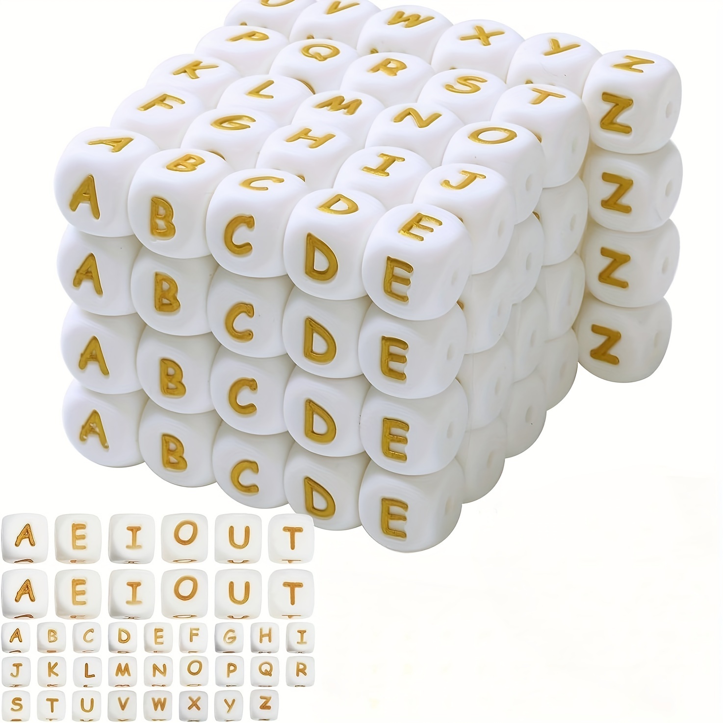 26pcs Perline Lettere 'alfabeto In Silicone A z Dimensioni - Temu Italy