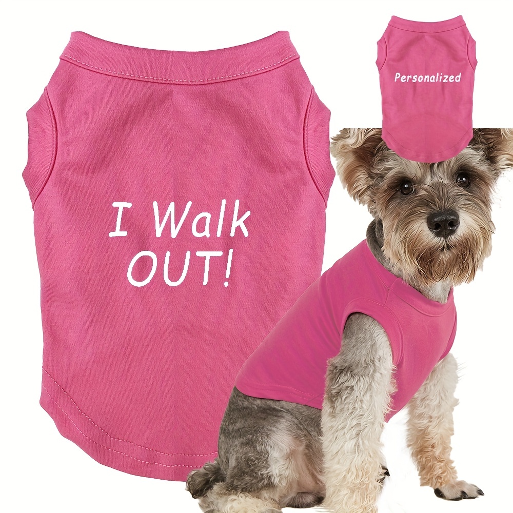 Summer Dogs Clothes Pet T Shirt Letter Dog Print T Shirts Soft Shirts  Sleeveless Apparel Pet Clothes For Small Medium Dog - Pet Supplies - Temu