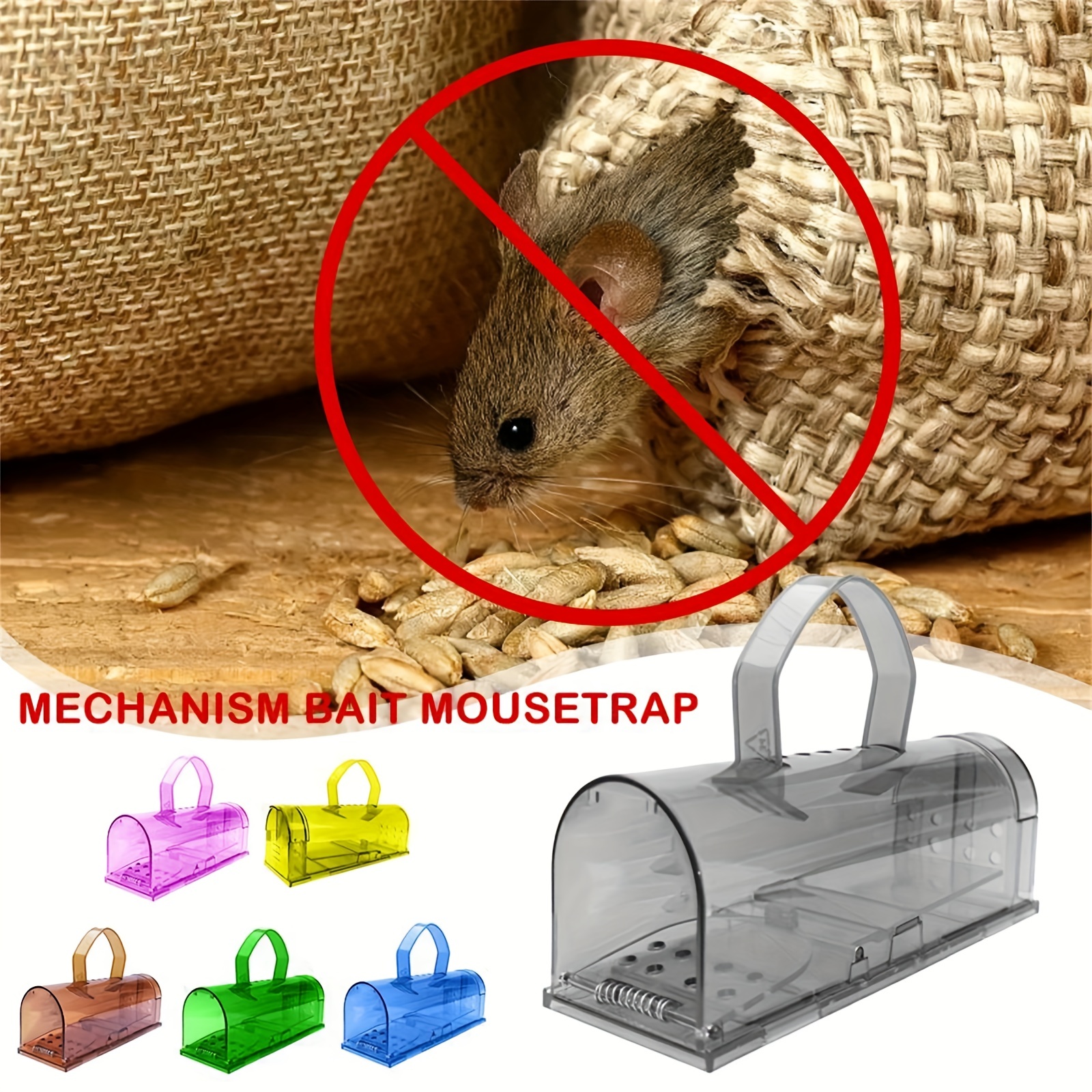 Humane Mouse Traps Indoor for Home - Mouse Trap Easy to Set, Reusable and  Effective No Kill Mouse Traps,Catch and Release Mouse Traps,Safe for Family