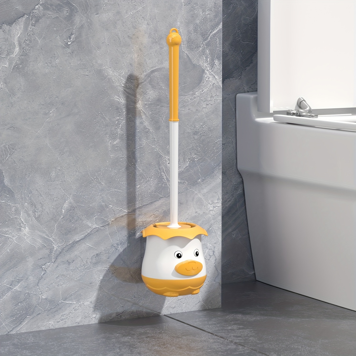 Toilet Brush With Long Handle For Bathroom Cleaning With Soft Bristles