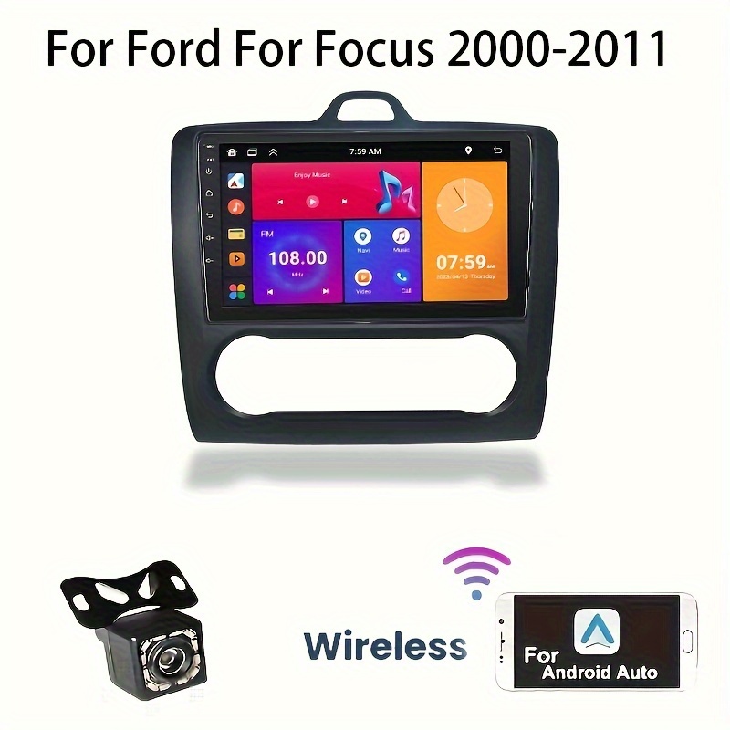 Pantalla Táctil radio Android Auto Carplay Ford Focus 2 MK2 2004