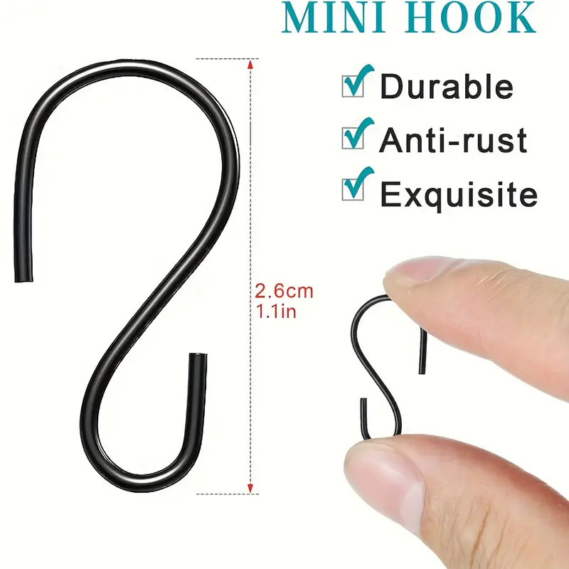 Mini S Hook Metal Hanging Hooks S Shaped Iron Wire Hook - Temu