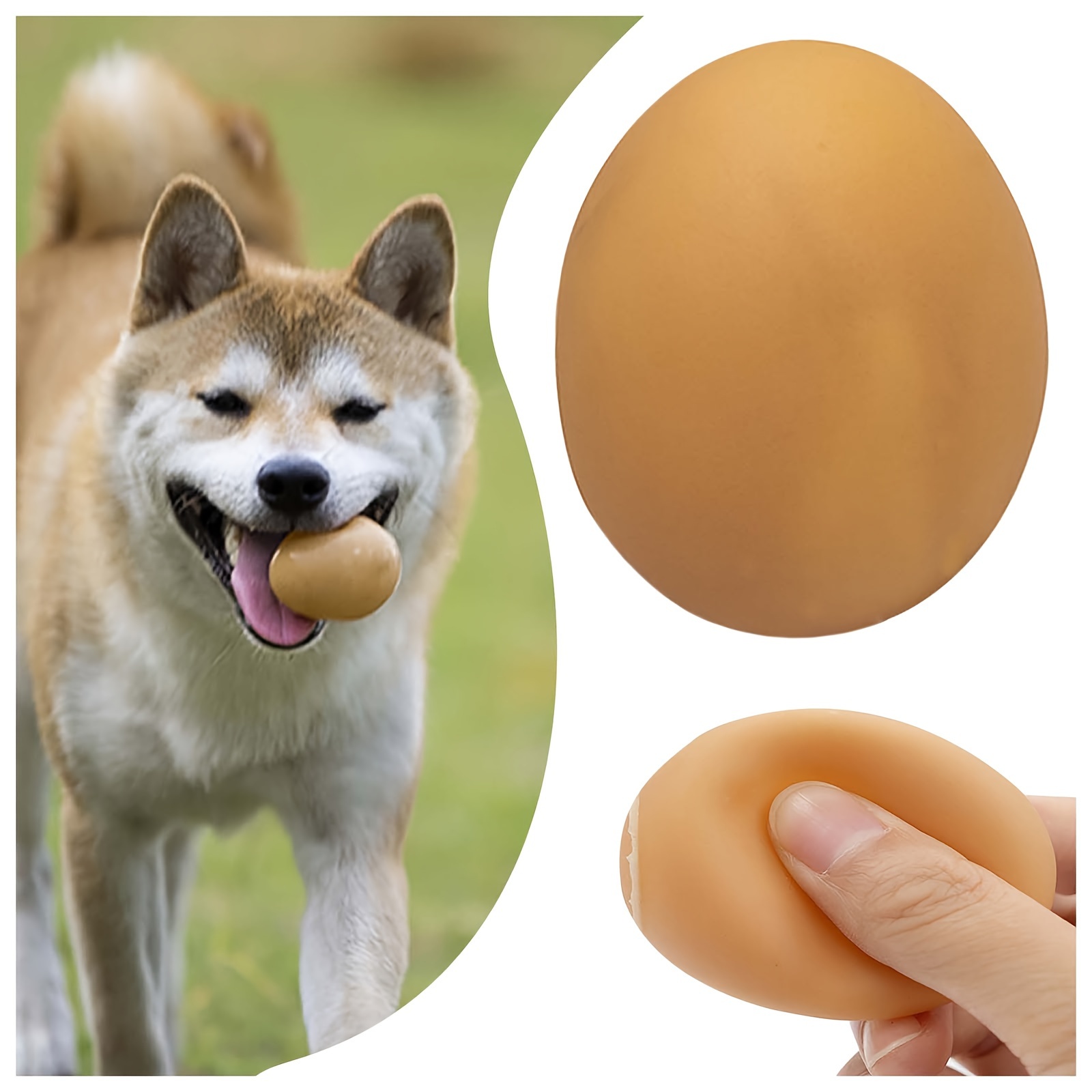 Pet Slow Feeder Egg Design Dog Feeding Bowl Interactive Dog Licking Toy  Rubber Chew Toys For Small And Medium Dogs - Temu
