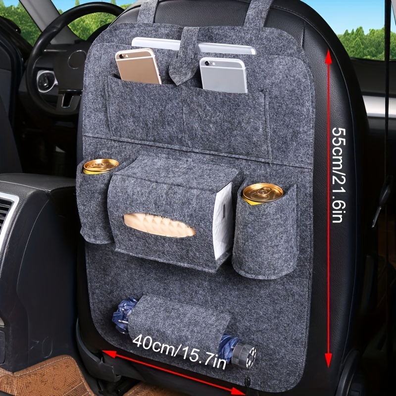 Organisateur de siège arrière de voiture avec support pour tablette à écran  tactile + 9 poches de rangement, tapis de protection arrière de siège de  voiture pour enfants en bas âge - AliExpress