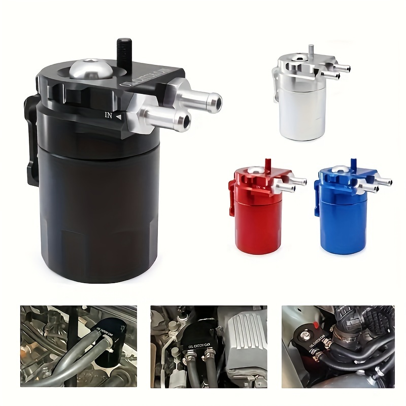 Oil Breather Catch Tank 0.5 LTR [With Filter] Vertical Round Alloy