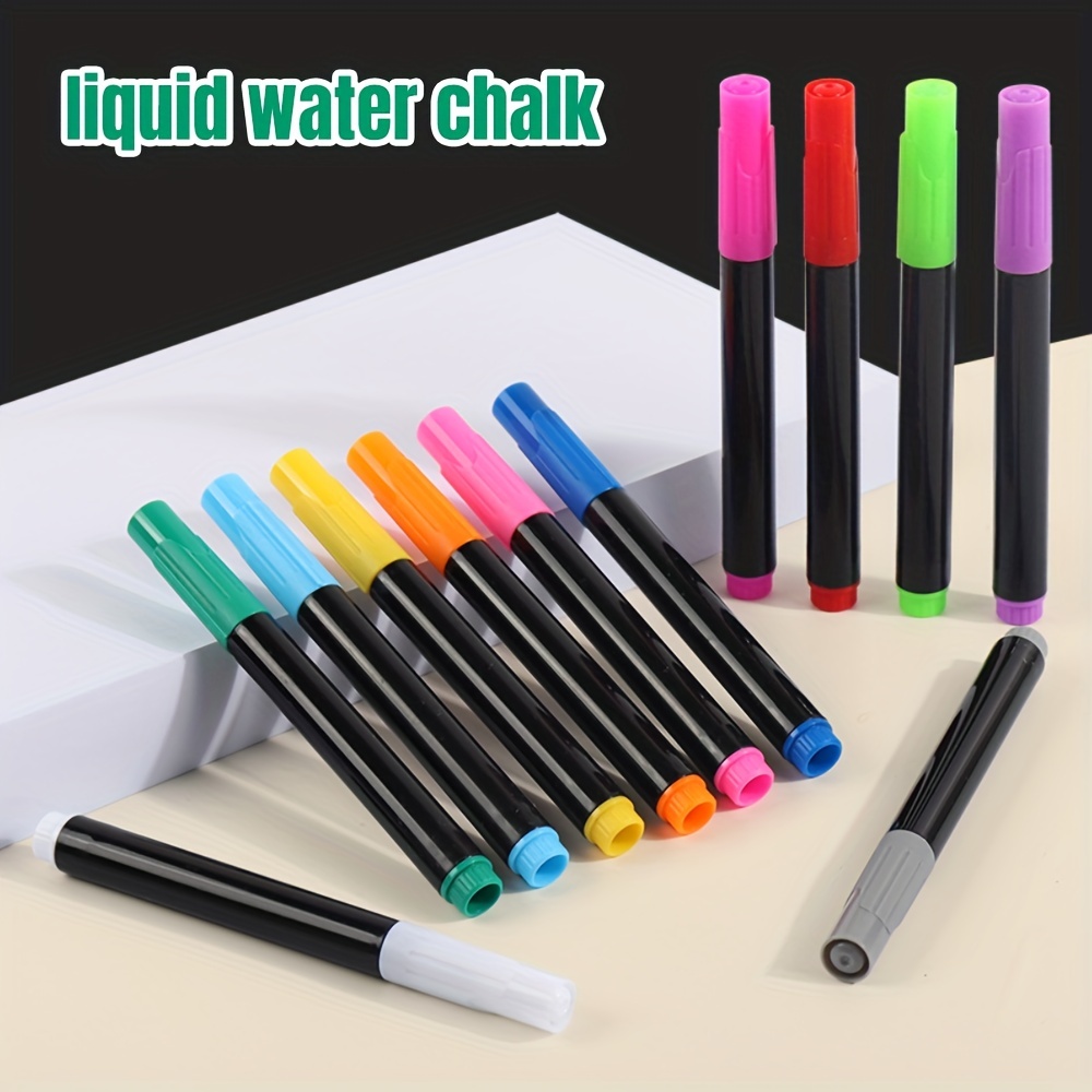 Liquid Chalk Markers (12pc) Erasable Chalkboard Pen for Blackboard (USA)  Kids