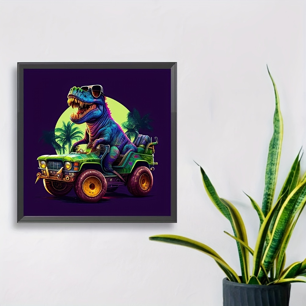 5d Diy Artificial Diamond Painting Dinosaur Diamond Painting - Temu