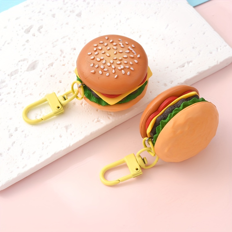 1pc Cartoon Sandwich Shaped Toy Keychain