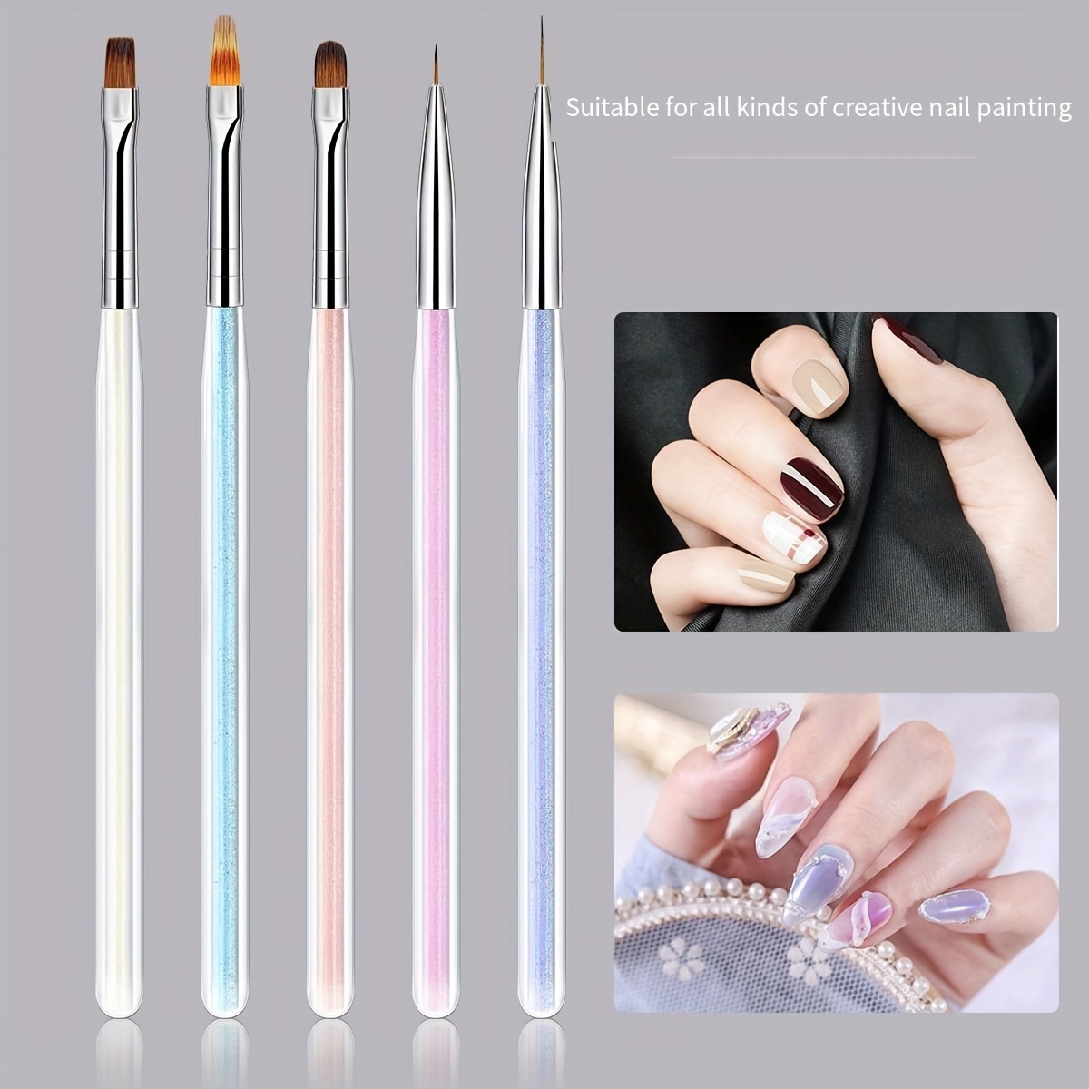 Nail Art Brushes Set (7pcs)