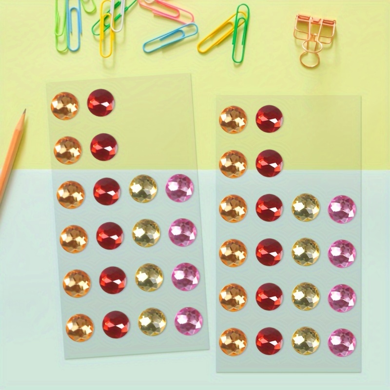 3 strips Stick on Teardrop Strips Self-Adhesive Gems