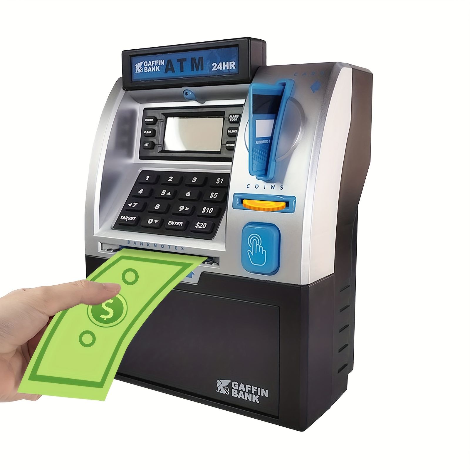 Caja de ahorro ATM para dinero real para adultos Caja fuerte Mini máquina  ATM Hucha Regalo para Navidad y cumpleaños