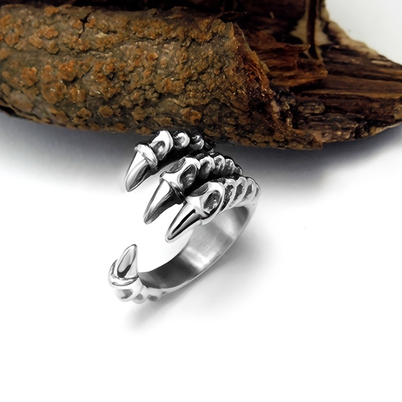 Vintage Punk Dragon Claws Ring for Men