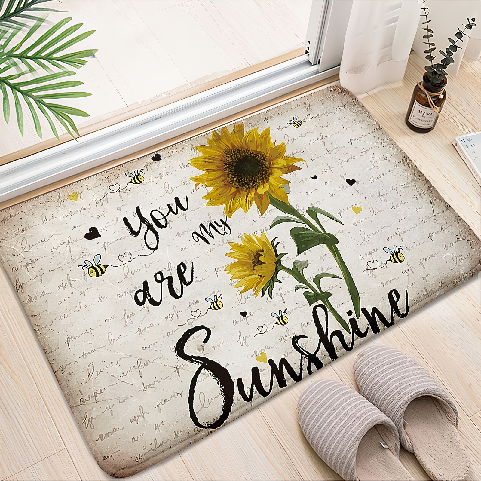 Sunflower Printed Car Floor Mats Automotive Floor Mats Non - Temu