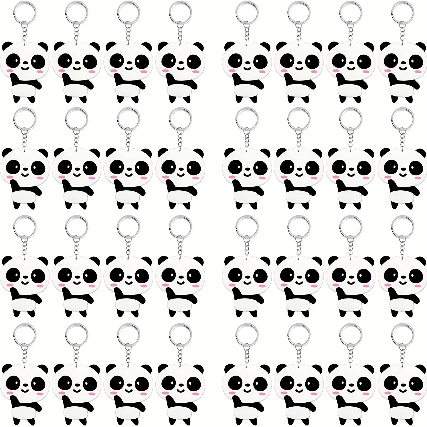 

20pcs Panda Keyring For Men, Panda Themed Keychain For Pandas Lovers, Animal-themed Birthday Gift