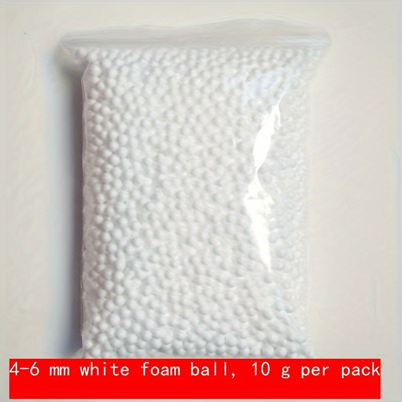 1pack 10g Clear Bubble Balloon Foam Filler Polystyrene Styrofoam Balls  Bottle DIY Snow Mud Particles Accessories Tiny Foam Beads